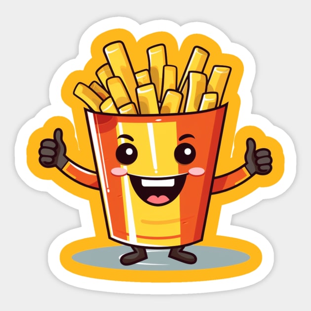 kawaii french fries T-Shirt cute potatofood Sticker by nonagobich